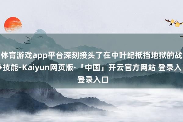 体育游戏app平台深刻接头了在中叶纪抵挡地狱的战争技能-Kaiyun网页版·「中国」开云官方网站 登录入口