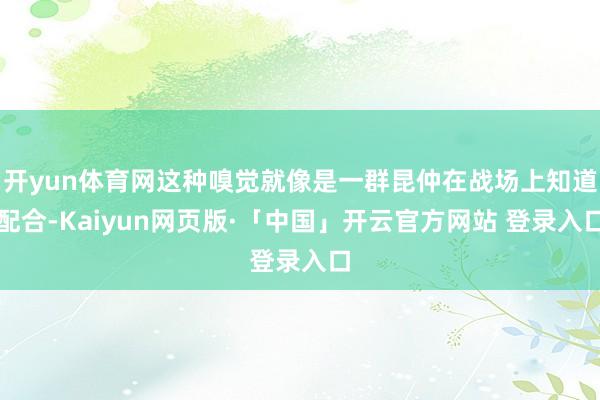 开yun体育网这种嗅觉就像是一群昆仲在战场上知道配合-Kaiyun网页版·「中国」开云官方网站 登录入口