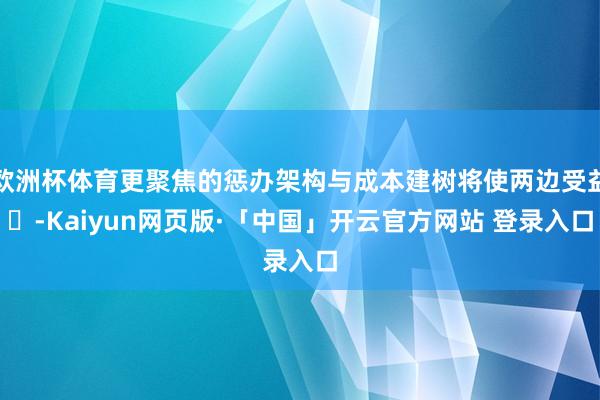 欧洲杯体育更聚焦的惩办架构与成本建树将使两边受益‌-Kaiyun网页版·「中国」开云官方网站 登录入口