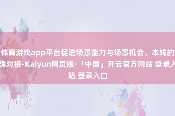 体育游戏app平台促进场景能力与场景机会、本钱的精确对接-Kaiyun网页版·「中国」开云官方网站 登录入口